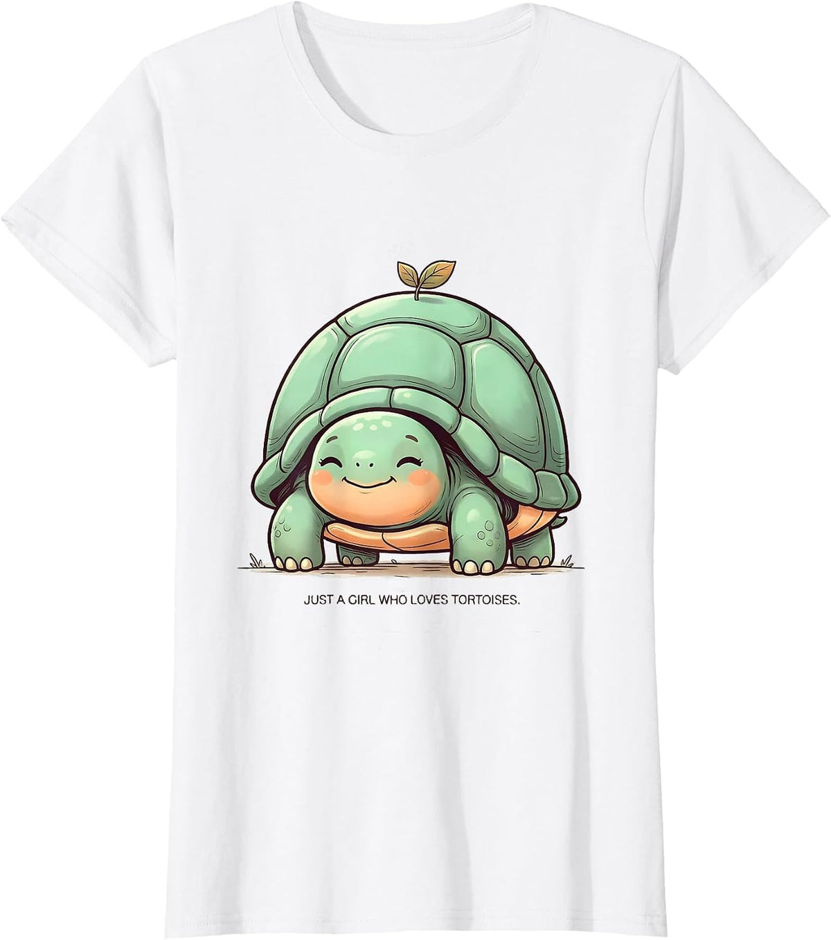 Just A Girl Who Loves Tortoises Cute Kawaii Reptile Lover T-Shirt - White