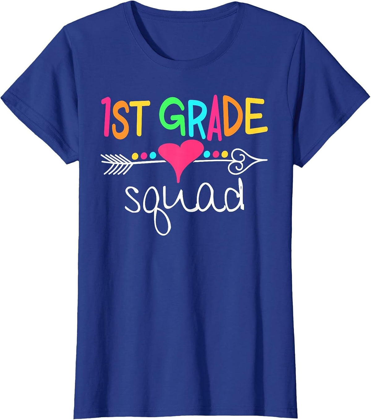 1st Grade Squad First Teacher Student Team Back to School T-Shirt - Royal Blue