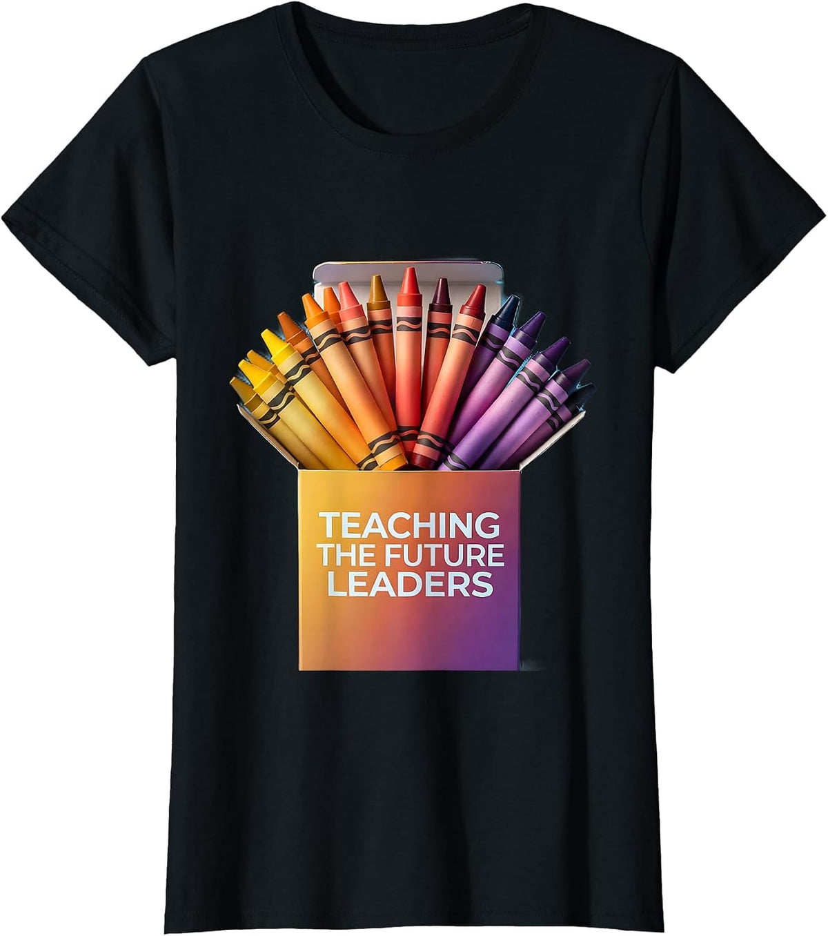 Women's Teaching the Future Leaders Kindergarten Teacher T-Shirt - Black