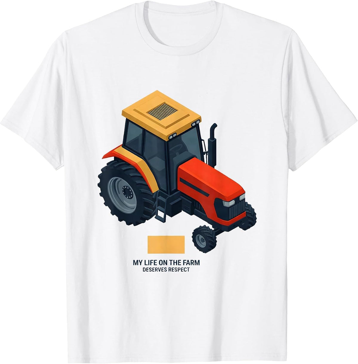 Men's My Life On The Farm Deserves Respect Patriotic Farmer Rural T-Shirt - White