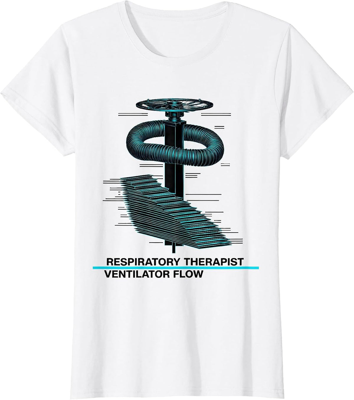 Respiratory Therapist / Ventilator Flow RT T-Shirt - White