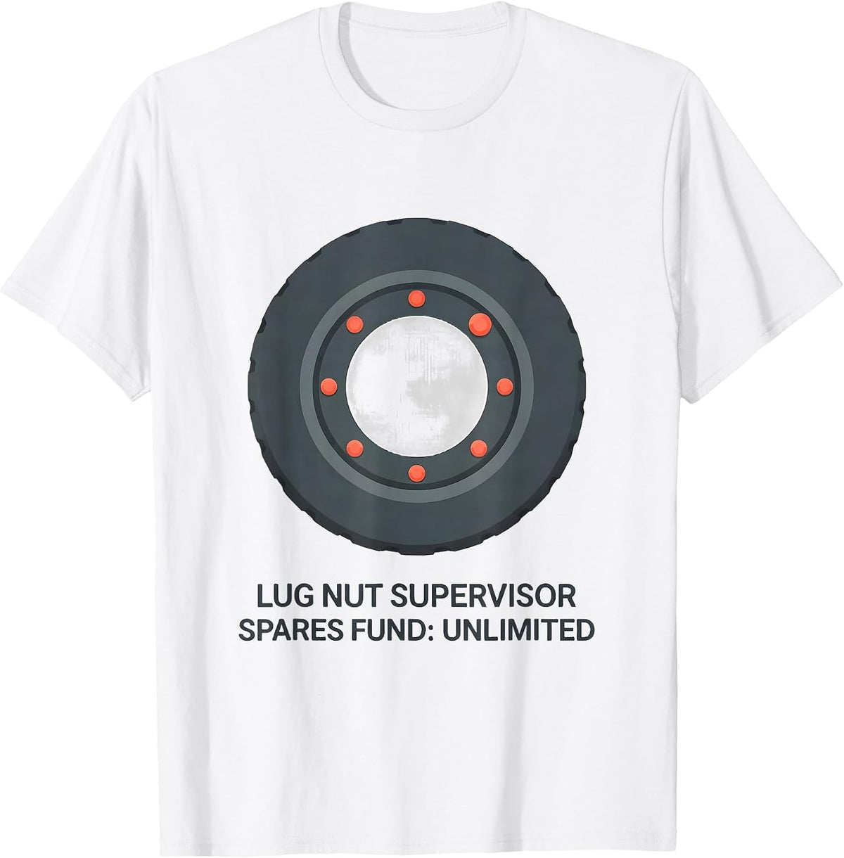 Men's Lug Nut Supervisor, Spares Fund: Unlimited RC Racer T-Shirt - White