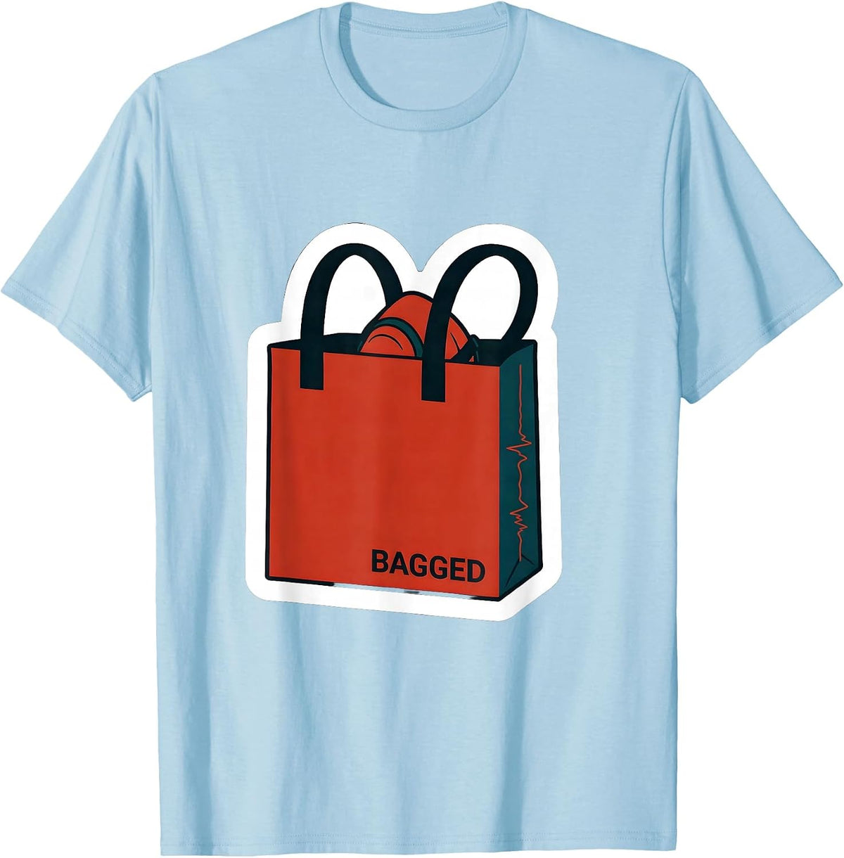 Men's Bagged Sticker Respiratory Therapist RT Humor Gift T-Shirt - Baby Blue