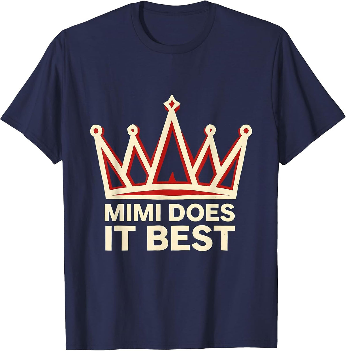Men's Mimi Does It Best Proud Grandmother Design T-Shirt - Navy Blue