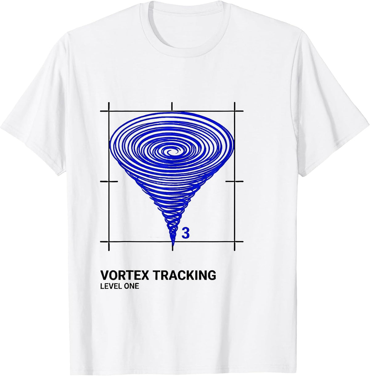 Men's Vortex Tracking Level One Funny Storm Chaser Meteorology T-Shirt - White