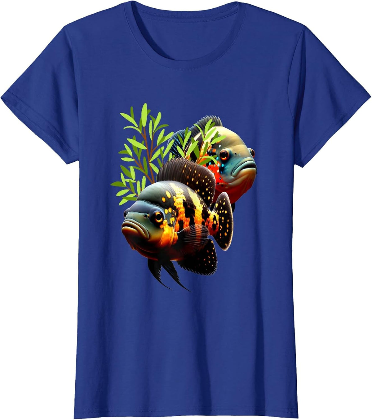 Oscar Cichlid Fish Tank Cichlid Lovers Breeders Design T-Shirt - Royal Blue