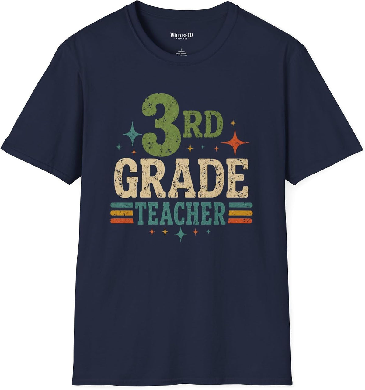 3rd Grade Teacher Shirt, Retro Teacher Tee, Third Grade Teacher Gift, Back to School Shirt - Navy