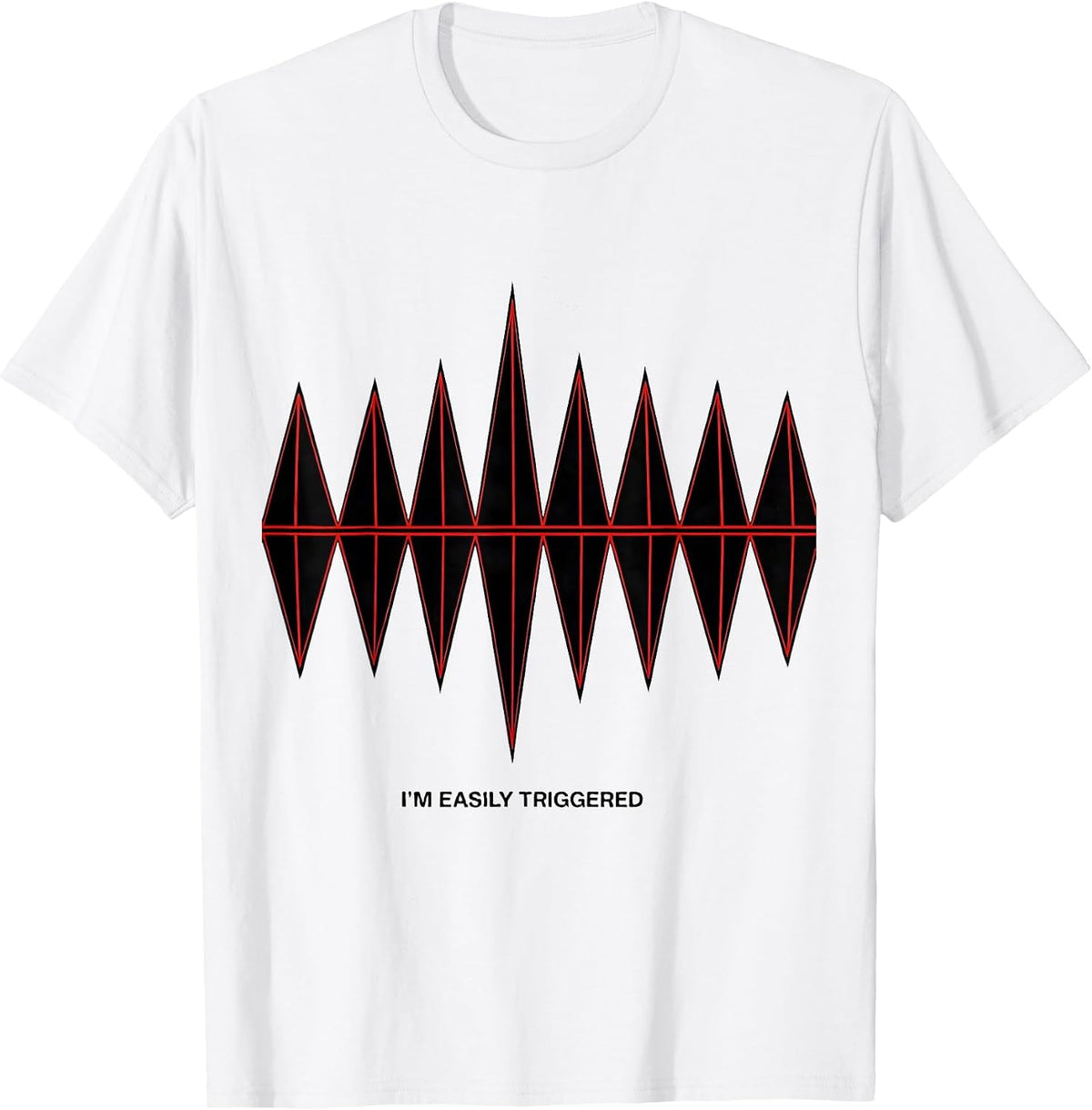 Men's I'm Easily Triggered Geometric Respiratory Therapist RT T-Shirt - White