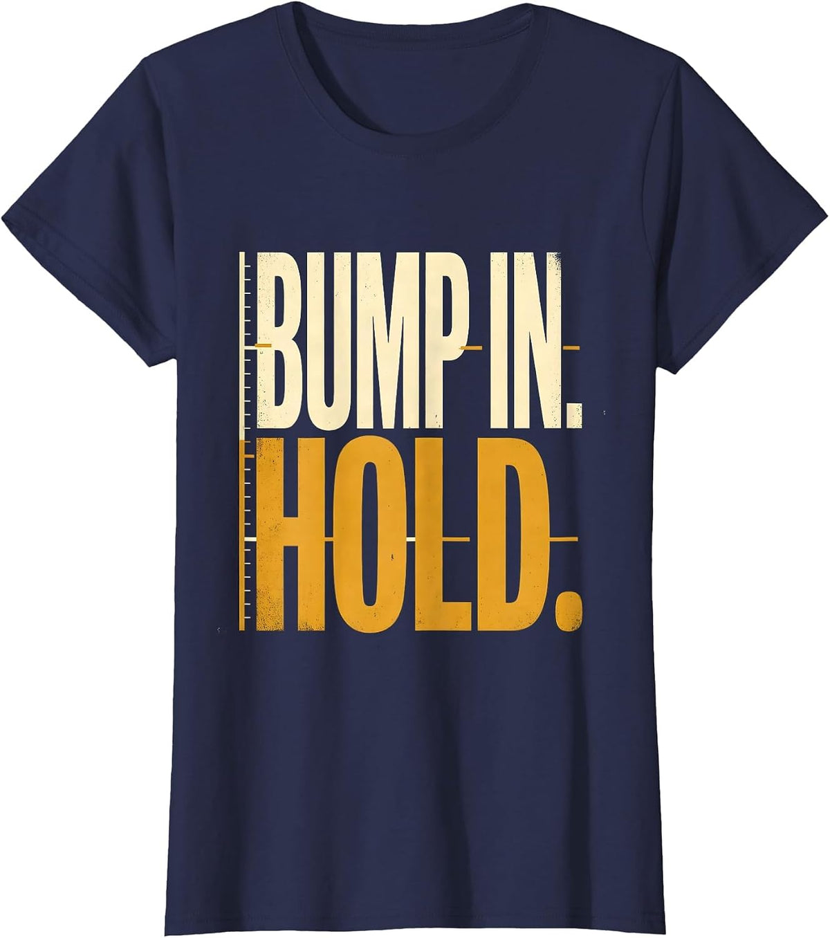 Women's Bump In. Hold. Patriotic Drag Racing RC Car Enthusiast Humor T-Shirt - Navy Blue