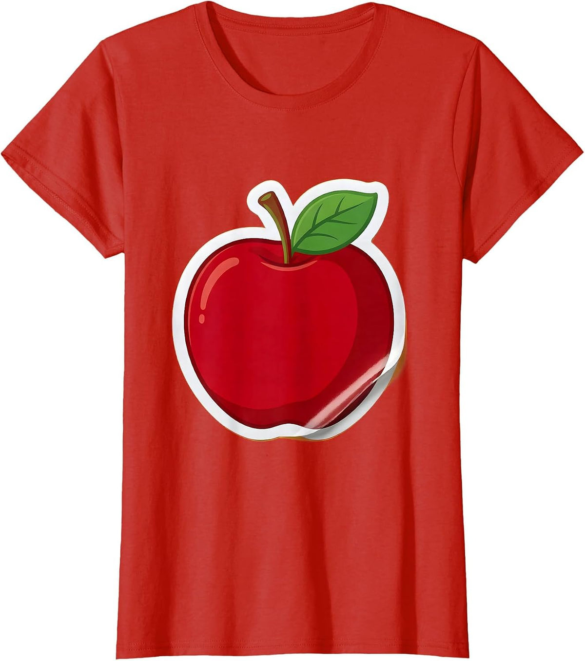 First Grade Teacher Classic Apple Illustration T-Shirt - Red