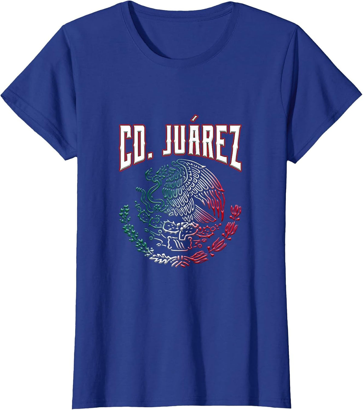 Cd. Juárez Chihuahua con águila Mexicana símbolo patrio T-Shirt - Royal Blue