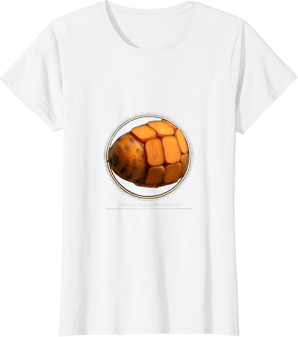 Women's Officially A Snippy Potato Funny Sweet Potato Couple T-Shirt - White