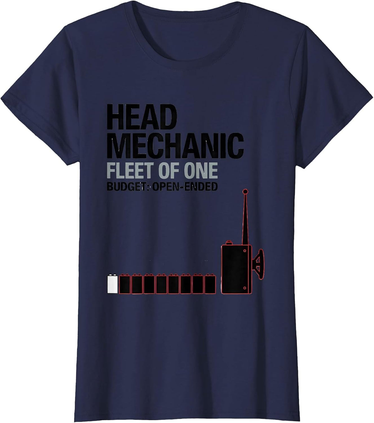 Women's Head Mechanic Fleet Of One RC Racer T-Shirt - Navy Blue