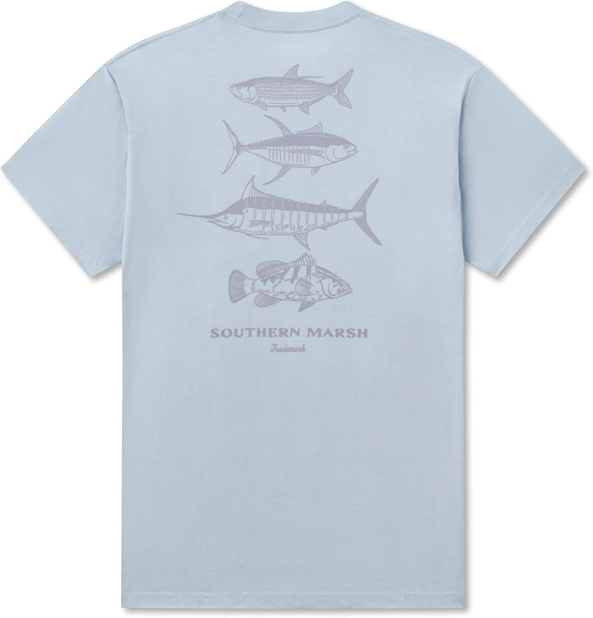 Southern Marsh Men's SEAWASH Tee - Crosswaters - Mist Blue