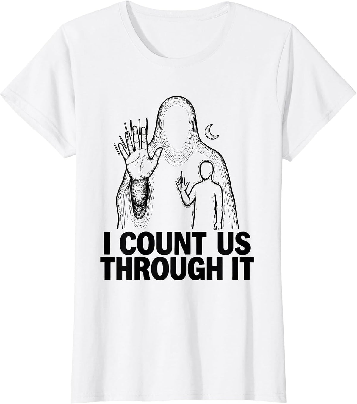 I Count Us Through It Funny Paraprofessional Ghost Halloween T-Shirt - White
