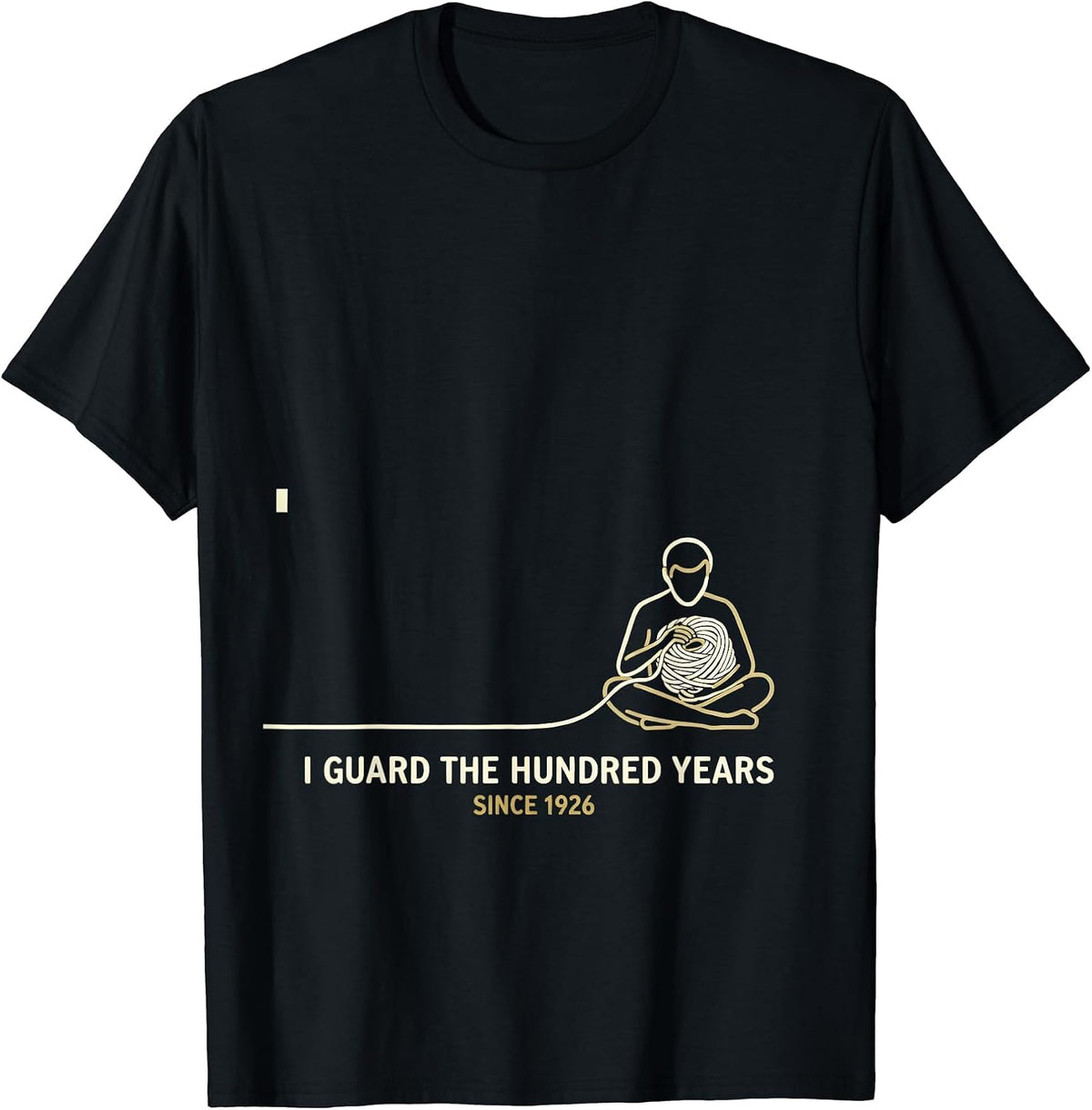 Men's I Guard The Hundred Years, Since 1926 Centennial Black T-Shirt - Black