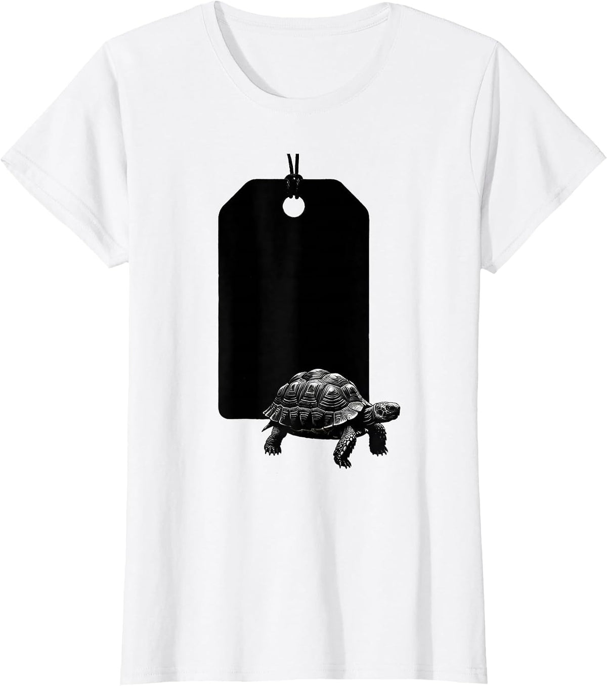 Women's Tortoise Climber Silhouette Reptile Lover Humor T-Shirt - White