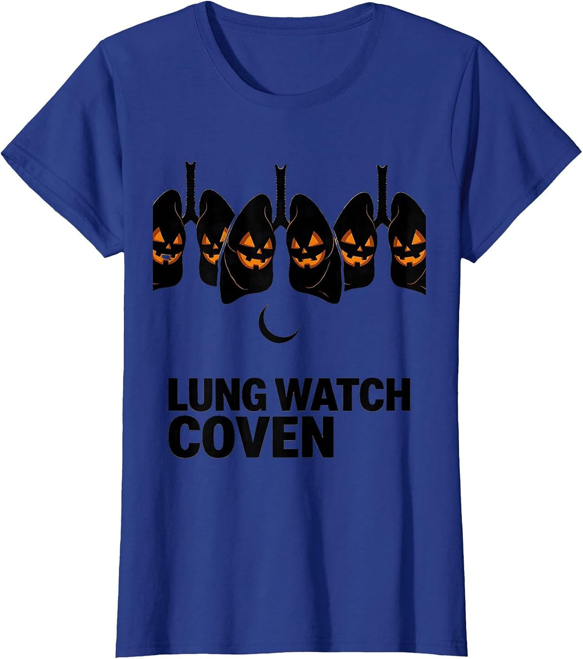 Women's Lung Watch Coven Editorial Conceptual Respiratory Therapist T-Shirt - Royal Blue