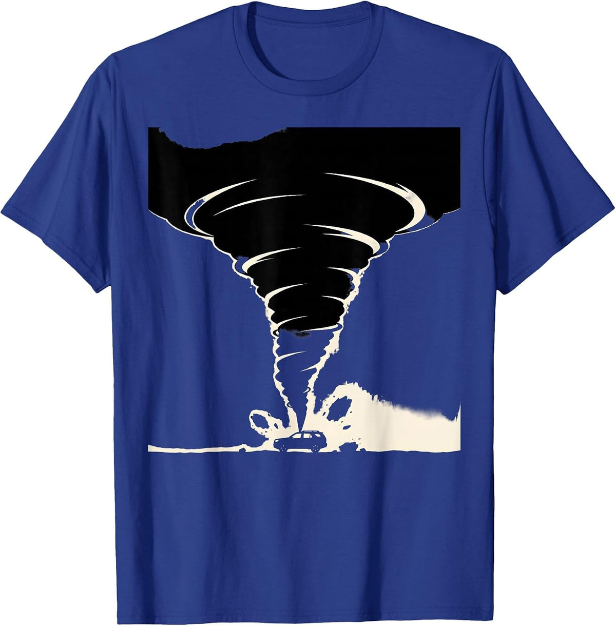 Men's Tornado Storm Chaser Silhouette Meteorology Enthusiast T-Shirt - Royal Blue