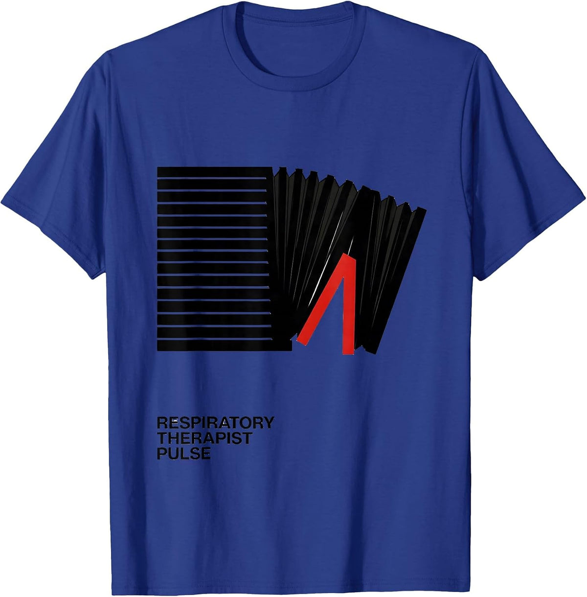 Respiratory Therapist Pulse Occupational Heartbeat EKG Pride T-Shirt - Royal Blue