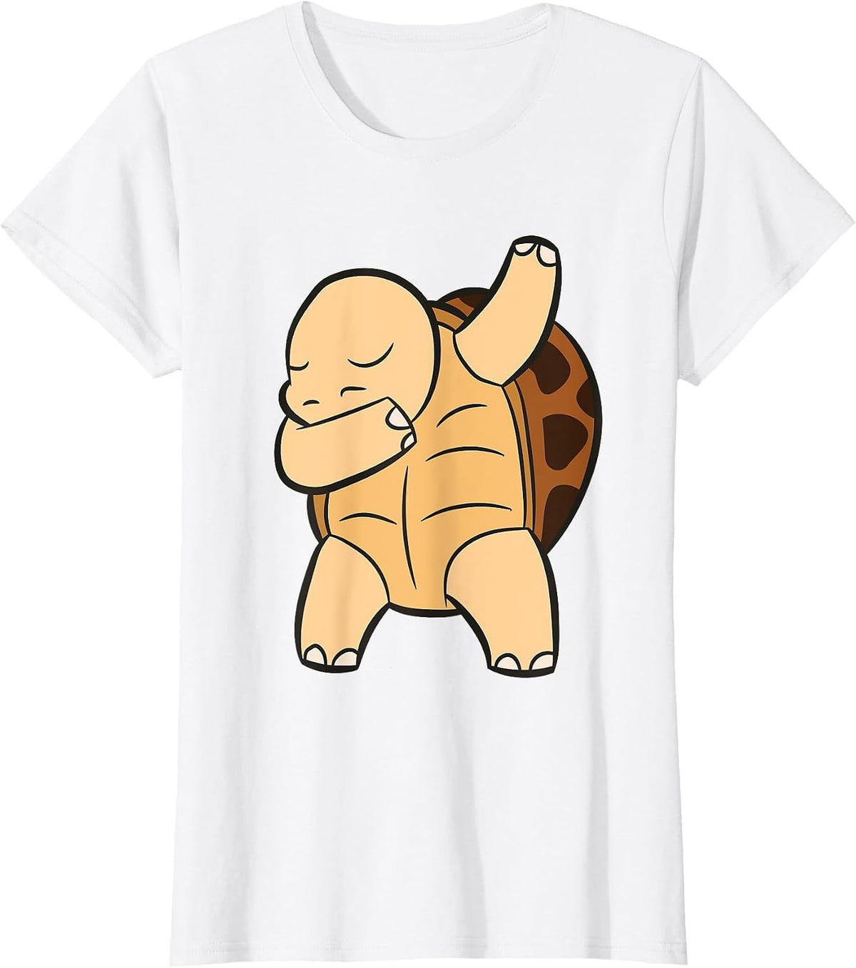 Tortoise Dabbing Cute Sulcata Tortoise T-Shirt - White