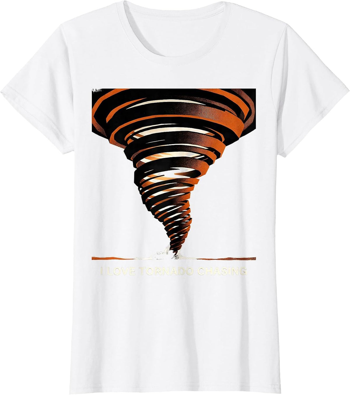 Women's I Love Tornado Chasing Minimalist Storm Chaser Meteorology T-Shirt - White