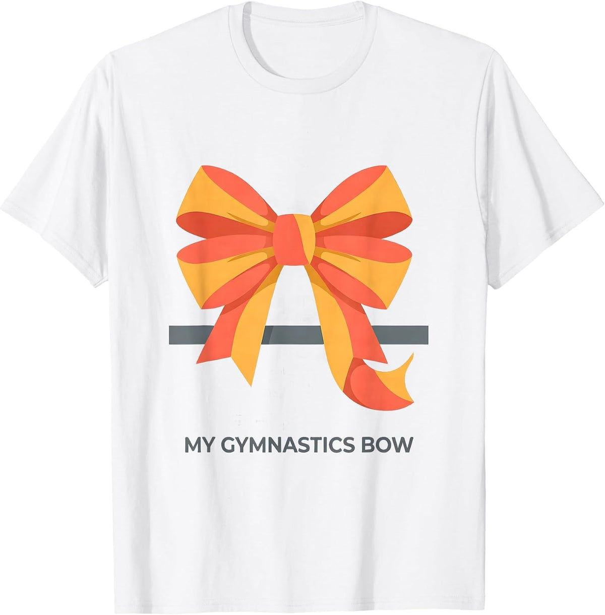 Men's My Gymnastics Bow Cute Coquette Bow Gymnasts Women Girls T-Shirt - White