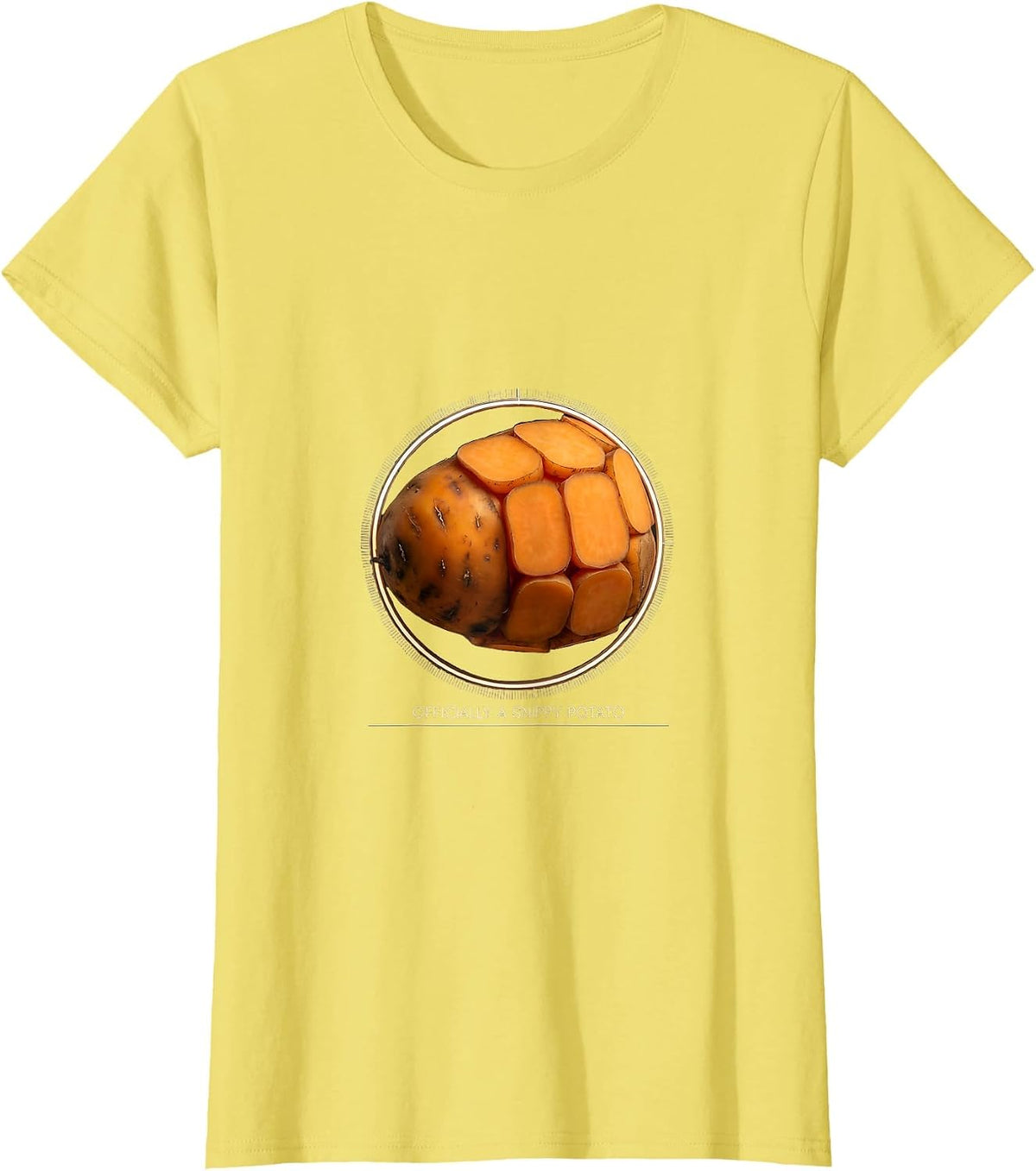 Women's Officially A Snippy Potato Funny Sweet Potato Couple T-Shirt - Lemon Yellow