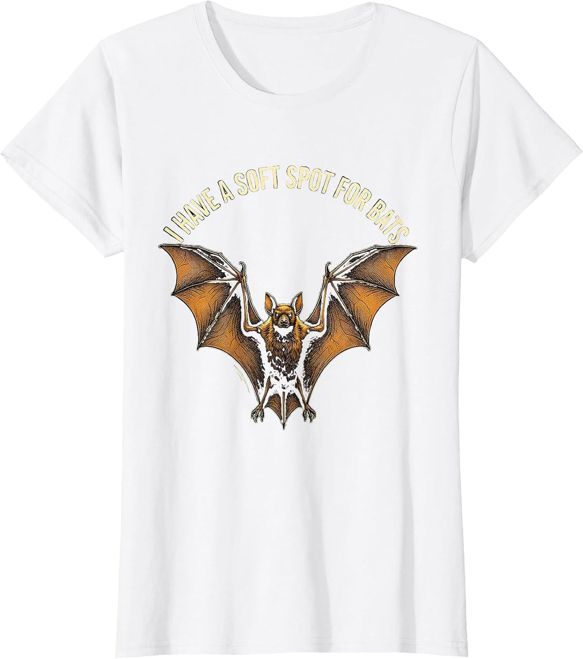 Women's I Have A Soft Spot For Bats Funny Bat Lover Wildlife T-Shirt - White