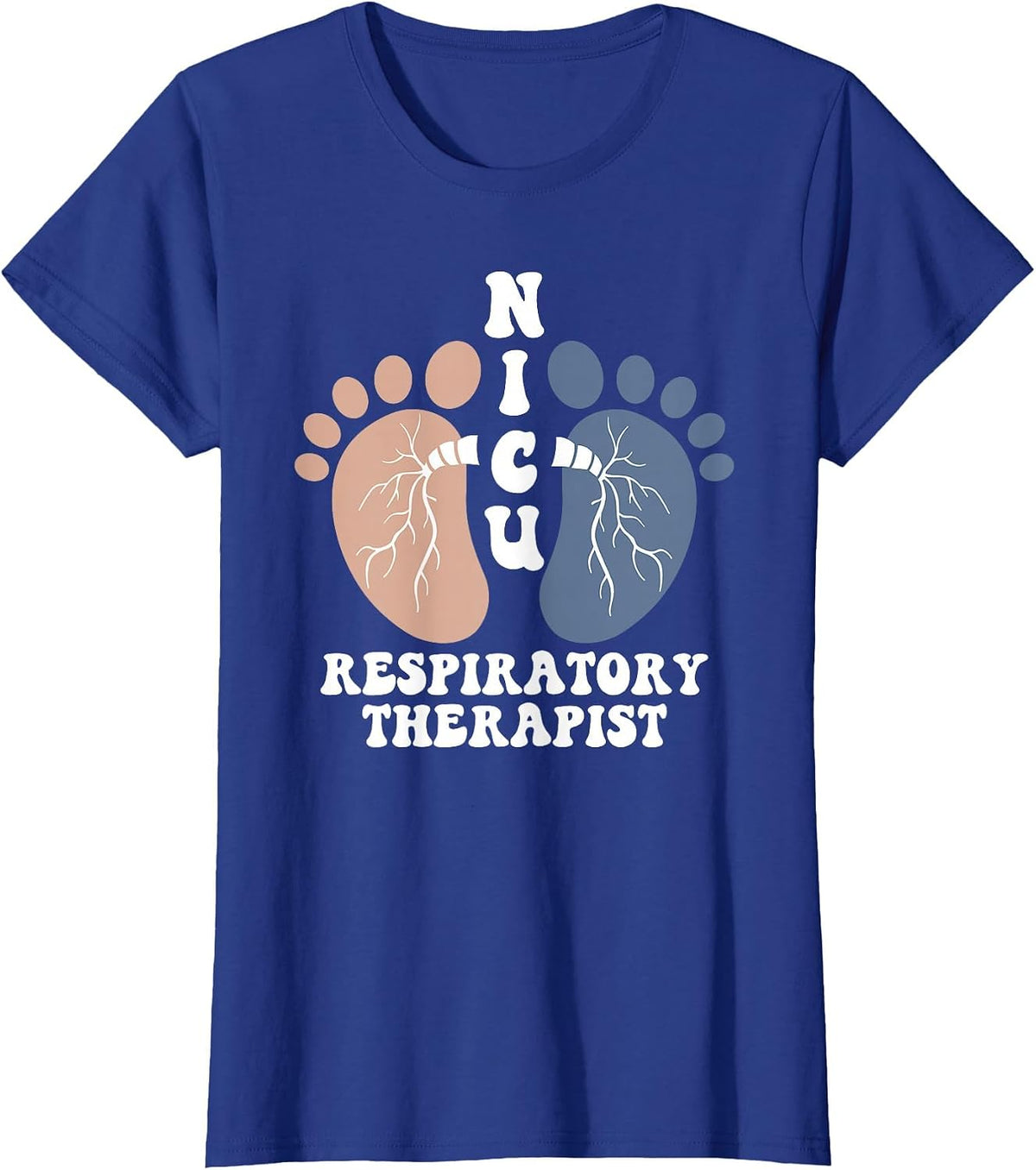 Nicu Respiratory Therapist RrT Care Credential Lung Squad T-Shirt - Royal Blue
