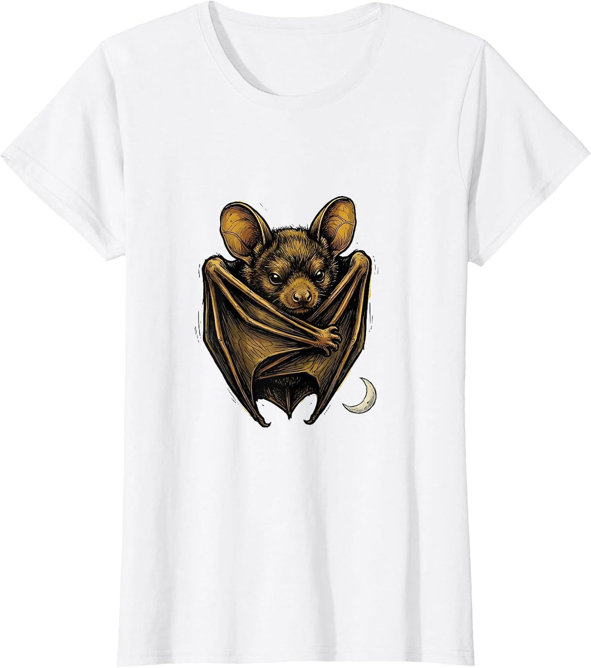 Bat Hug Self Embrace Cute Bat Lover Halloween Nature T-Shirt - White