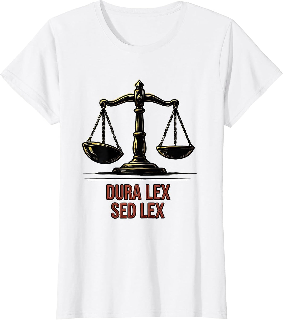 Women's Dura Lex Sed Lex Roman Empire SPQR History Meme Humor T-Shirt - White