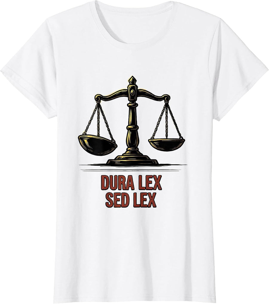 Women's Dura Lex Sed Lex Roman Empire SPQR History Meme Humor T-Shirt - White
