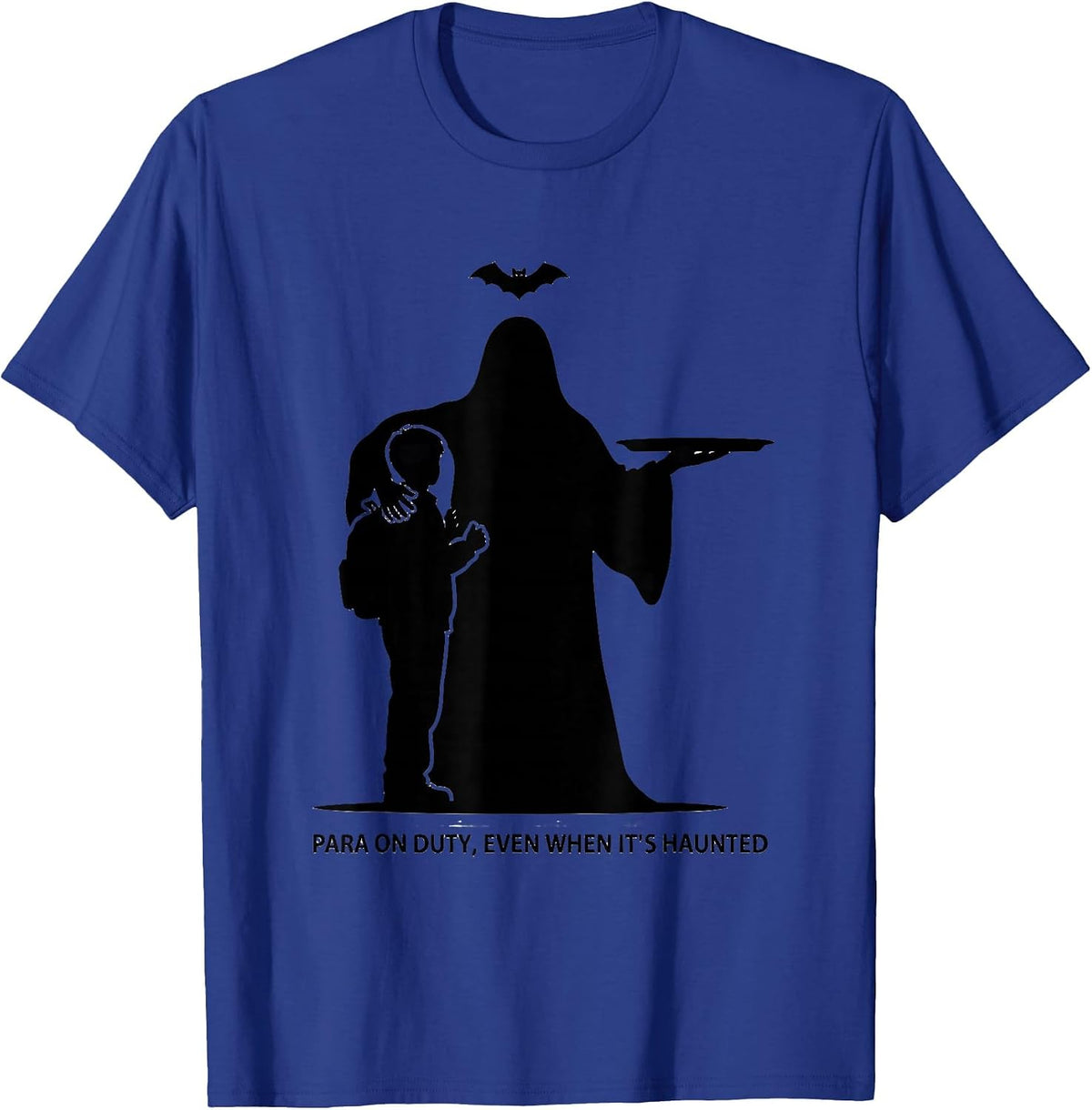 Men's Para On Duty Even When It's Haunted Funny Paraprofessional T-Shirt - Royal Blue