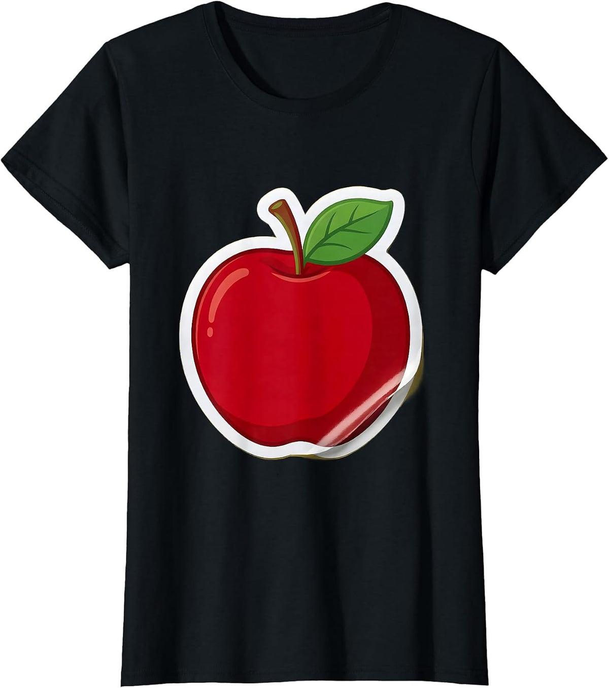 First Grade Teacher Classic Apple Illustration T-Shirt - Black