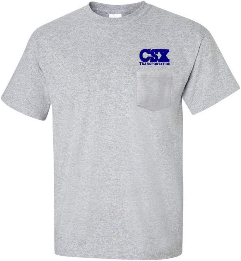 Daylight Sales CSX Transportation Embroidered Pocket Tee [p22] - Sport Gray
