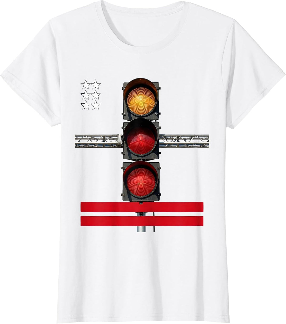 Drag Racing Tree Silhouette American Flag RC Car Hobby T-Shirt - White