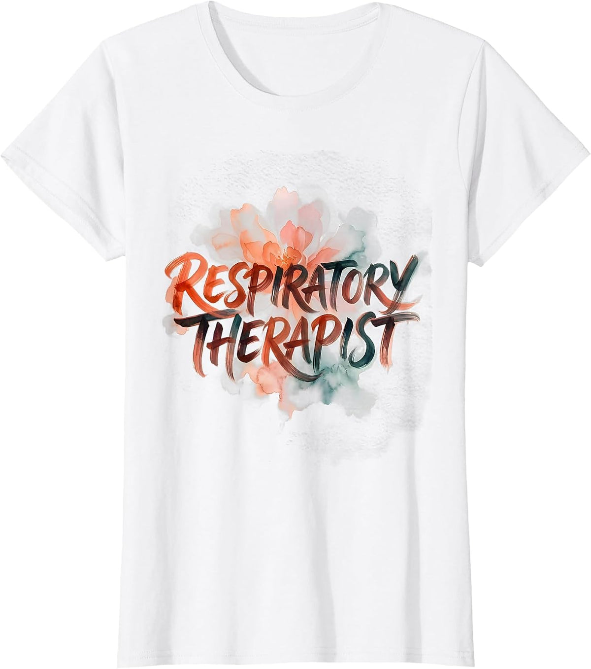 Women's Respiratory Therapist Watercolor Healthcare Appreciation T-Shirt - White