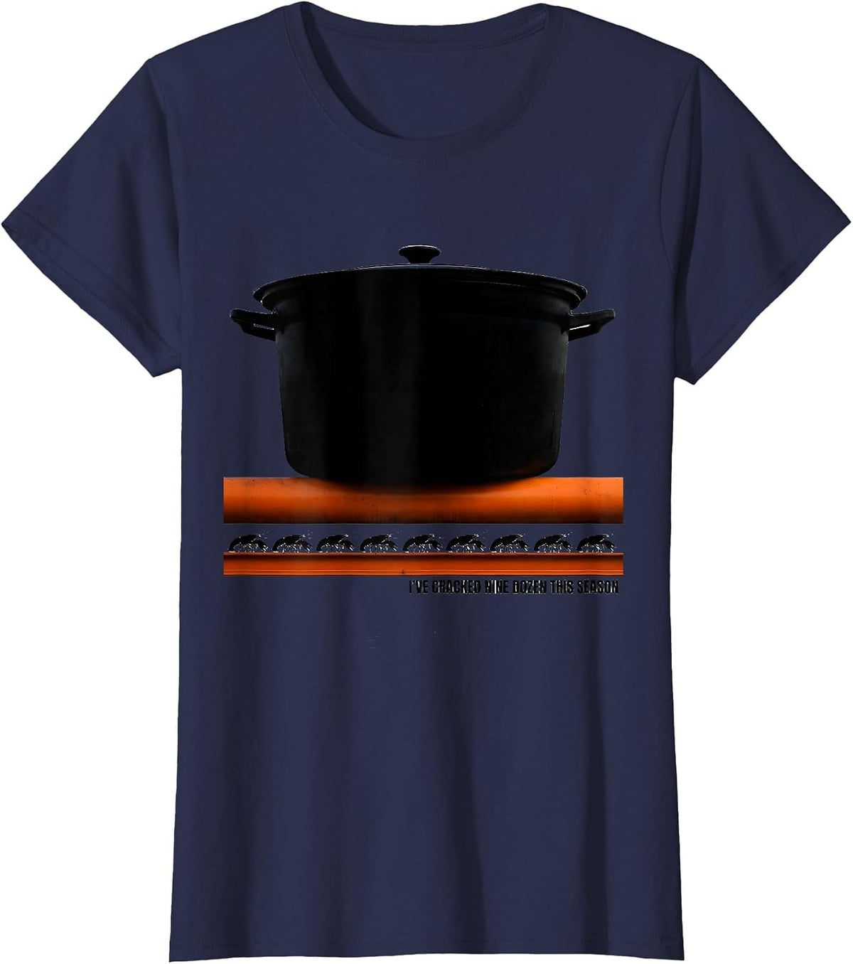 Women's I've Cracked Nine Dozen This Season Brutalist Mardi Gras T-Shirt - Navy Blue