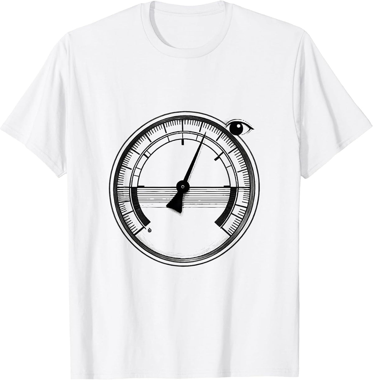 Men's Minimal Pressure Gauge Funny Plumber Pipefitter Gift T-Shirt - White
