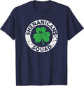 Shenanigans Squad St. Patrick's Day Funny Matching T-Shirt - Navy Blue