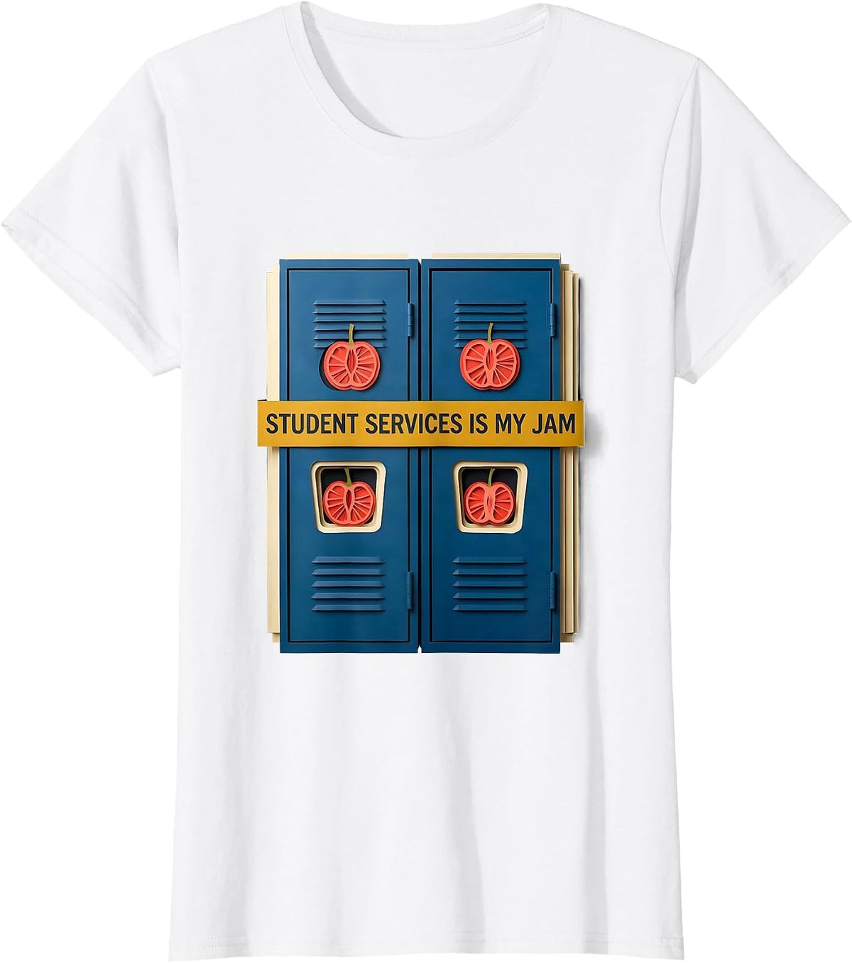 Student Services Is My Jam Paper Cutout School Counselor T-Shirt - White