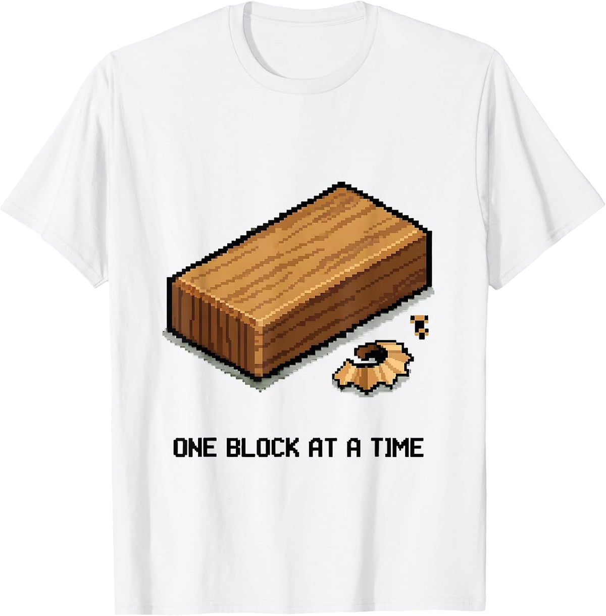 One Block At A Time Pixel Art Teacher Back To School Gift T-Shirt - White