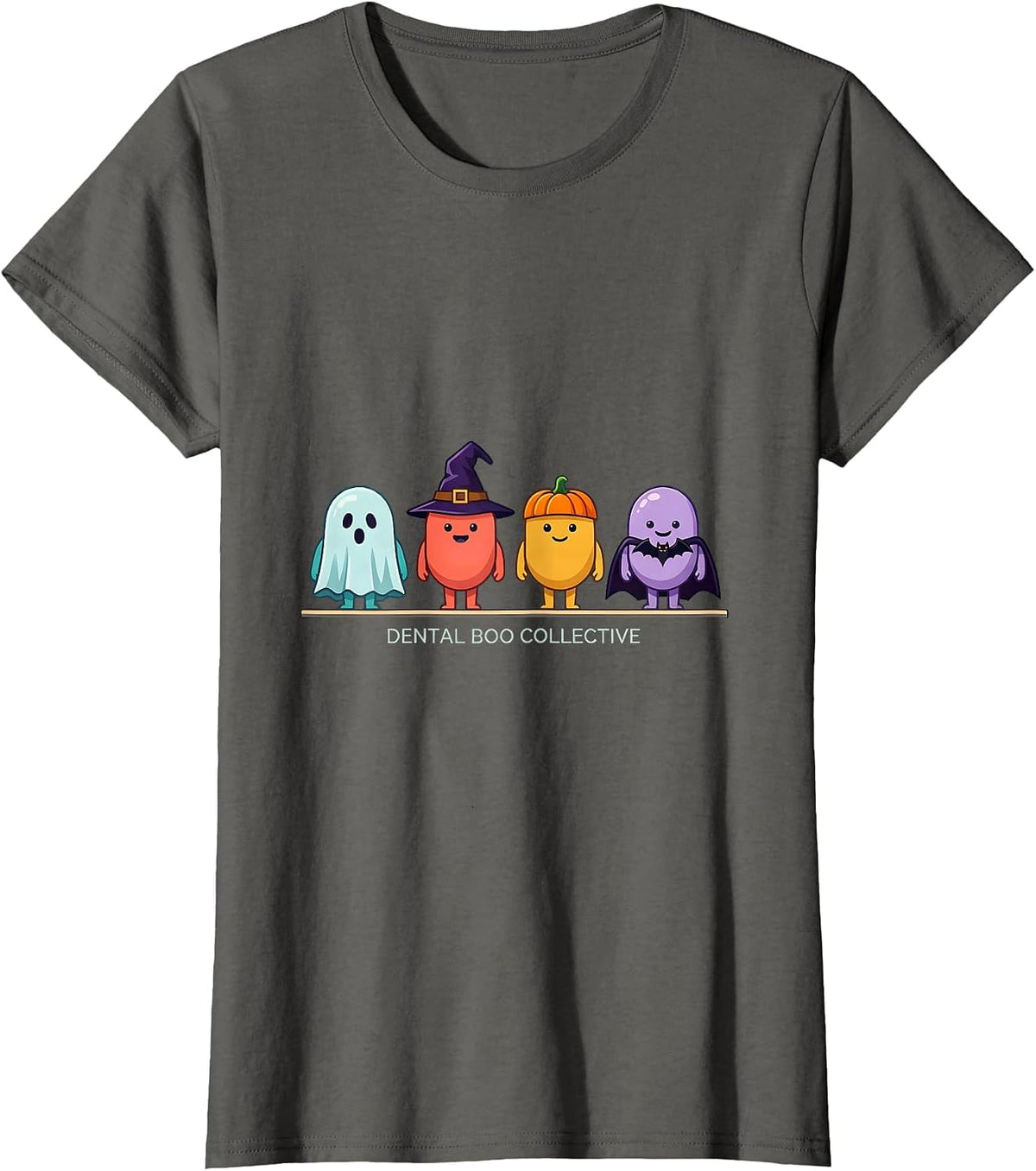 Women's Dental Boo Collective Funny Dentist Halloween Costume T-Shirt - Asphalt Grey
