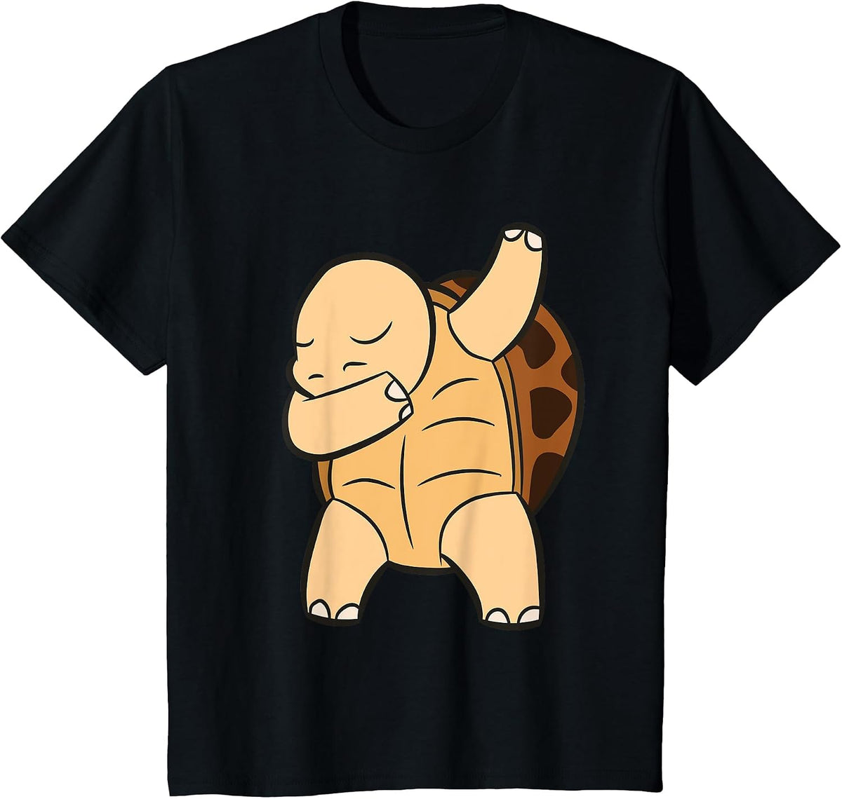 Tortoise Dabbing Cute Sulcata Tortoise T-Shirt - Black