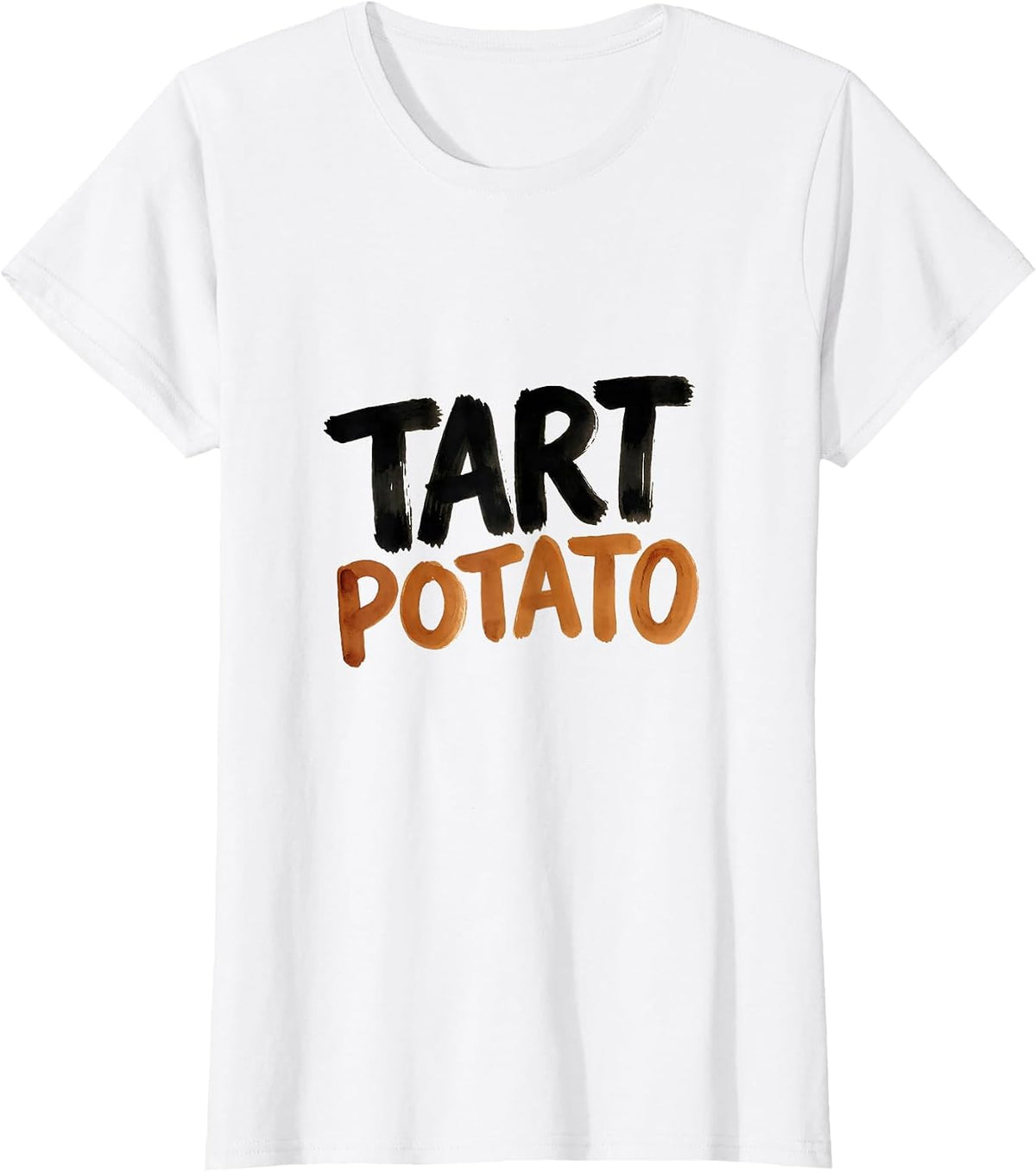Women's Tart Potato Funny Couples Thanksgiving Matching T-Shirt - White