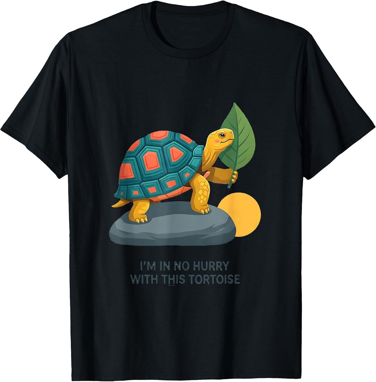 Men's I'm In No Hurry With This Tortoise Funny Tortoise Lover Pet T-Shirt - Black