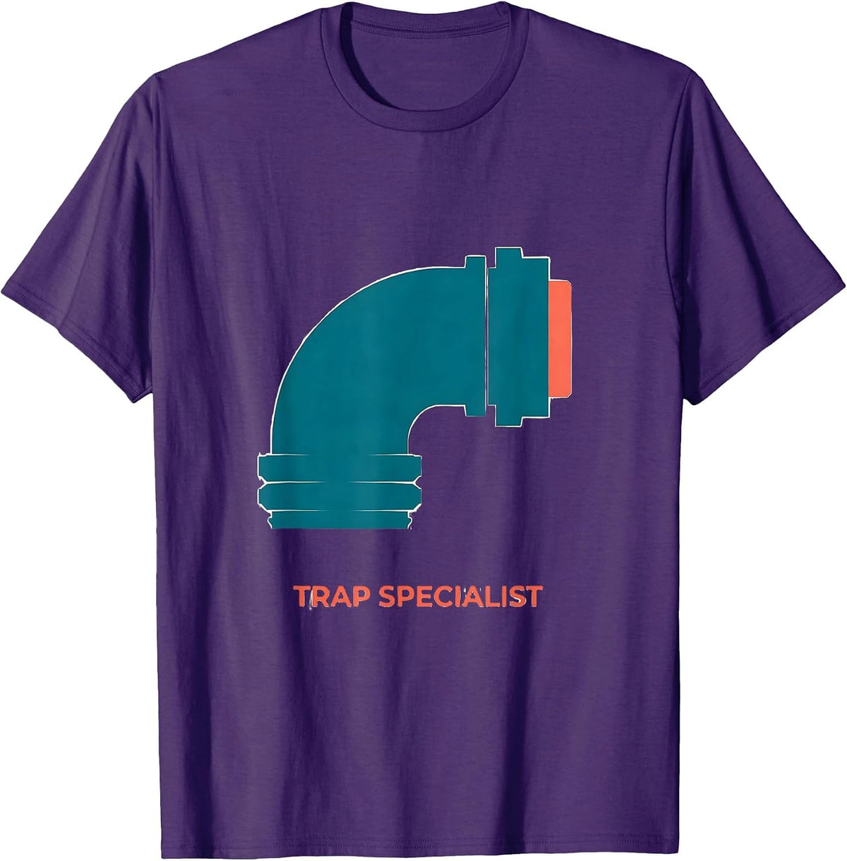 Men's Trap Specialist Funny Plumber Pipefitter Occupation Humor T-Shirt - Purple