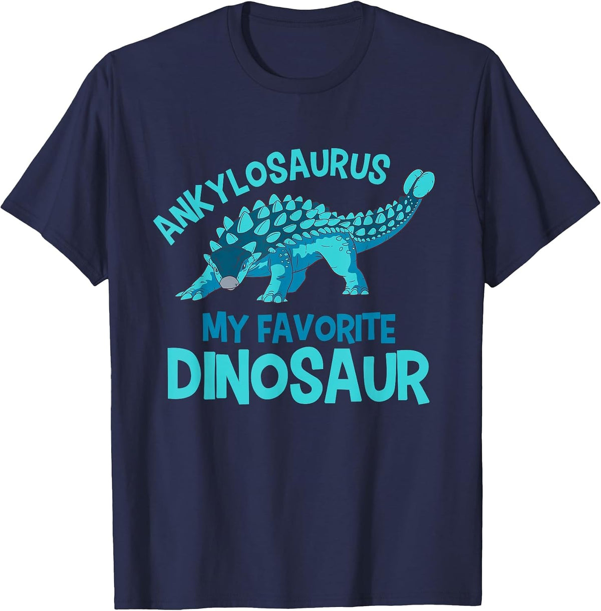 Great Ankylosaurus Favorite Dinosaur Design T-Shirt - Navy Blue