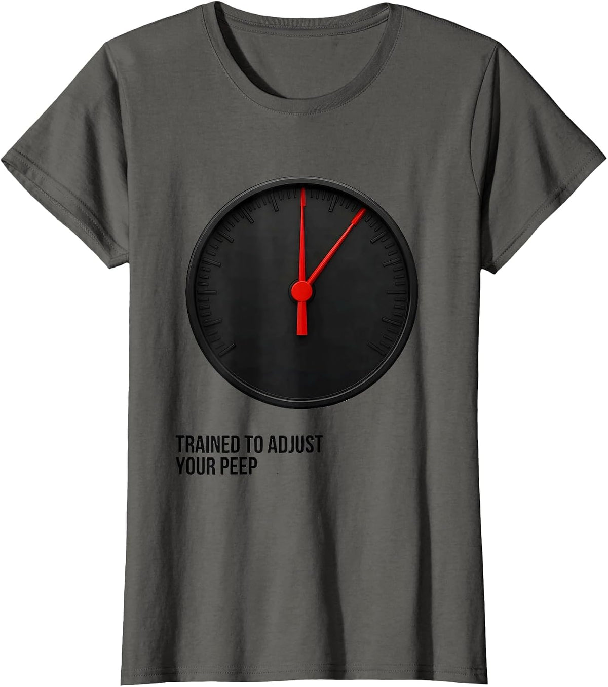 Women's Trained To Adjust Your PEEP Funny Respiratory Therapist RT T-Shirt - Asphalt Grey